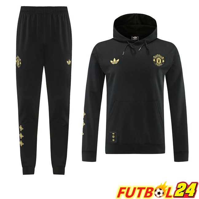 Chandal Futbol - Sudadera Con Capucha Manchester United Negro 2026/2027