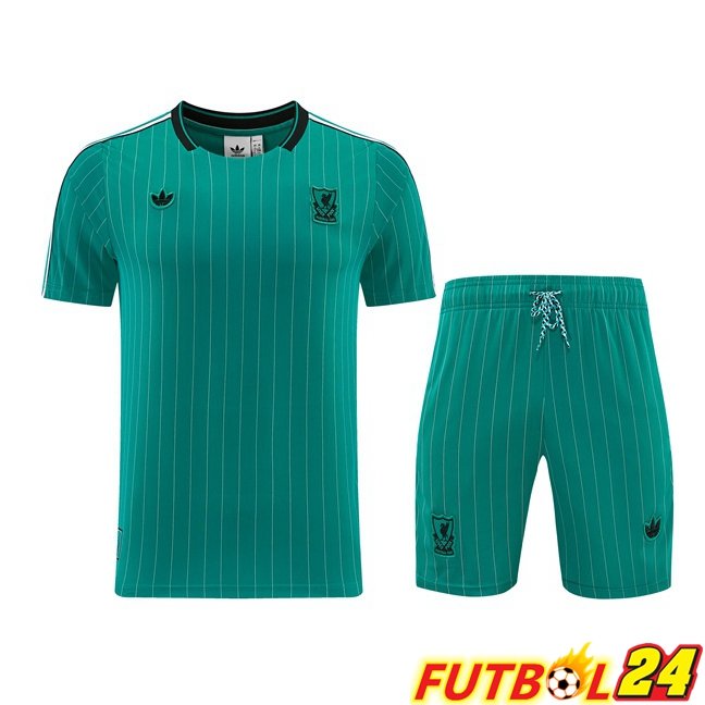 Camiseta Entrenamiento FC Liverpool + Cortos Verde 2026/2027