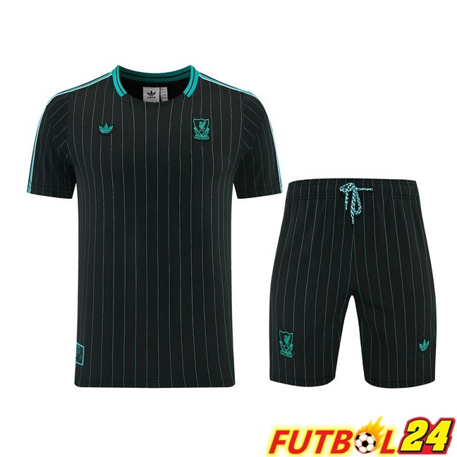 Camiseta Entrenamiento FC Liverpool + Cortos Negro 2026/2027
