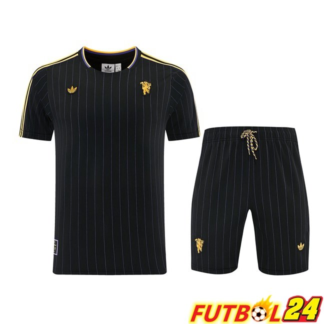 Camiseta Entrenamiento Manchester United + Cortos Negro 2026/2027