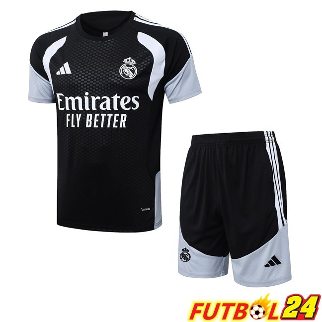 Camiseta Entrenamiento Real Madrid + Cortos Negro 2026/2027