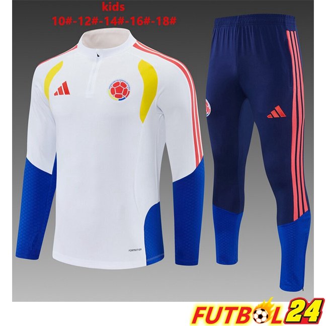 Chandal Equipos De Futbol Colombia Ninos Blanco 2026/2027