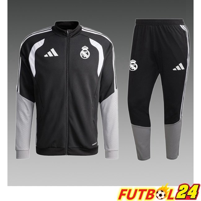 Chandal Equipos De Futbol - Chaqueta Real Madrid Ninos Negro 2026/2027