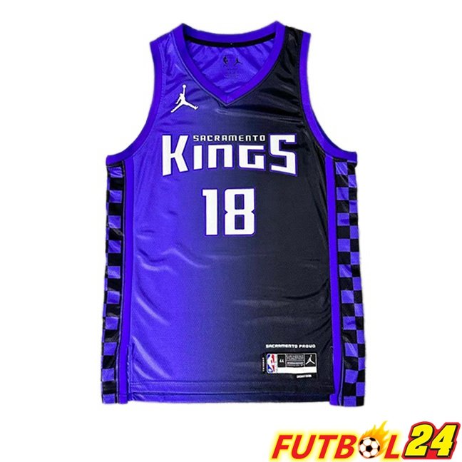 Camiseta NBA Sacramento Kings (Russell Westbrook 18) Púrpura Negro 2023/2024