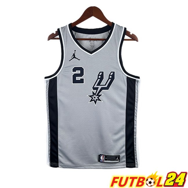 Camiseta NBA San Antonio Spurs (Kawhi Leonard 2) Retro Gris 2020/2021