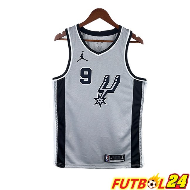 Camiseta NBA San Antonio Spurs (Tony Parker 9) Retro Gris 2020/2021