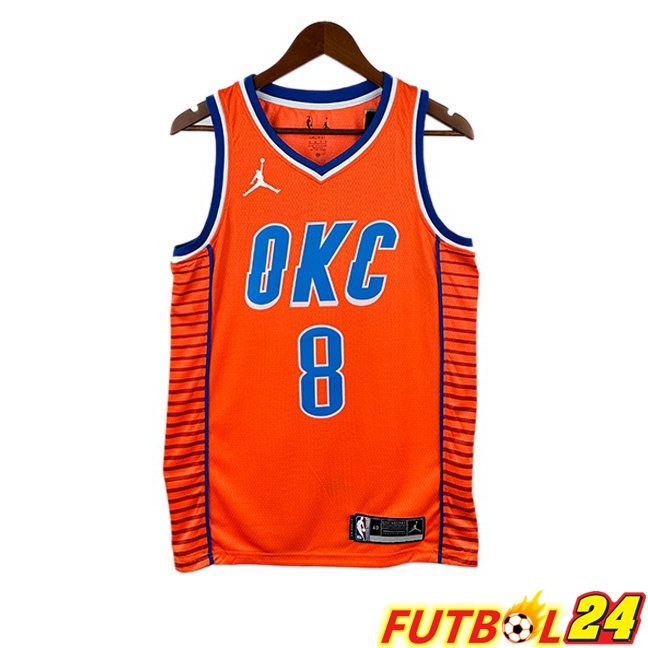 Camiseta NBA Oklahoma City Thunder (Jalen Williams 8) Edición Especial Naranja