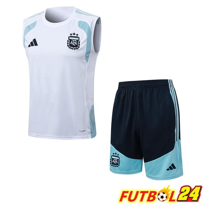 Chalecos De Futbol Argentina + Cortos Blanco 2026/2027