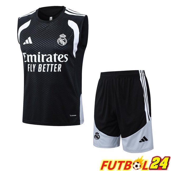 Chalecos De Futbol Real Madrid + Cortos Negro 2026/2027