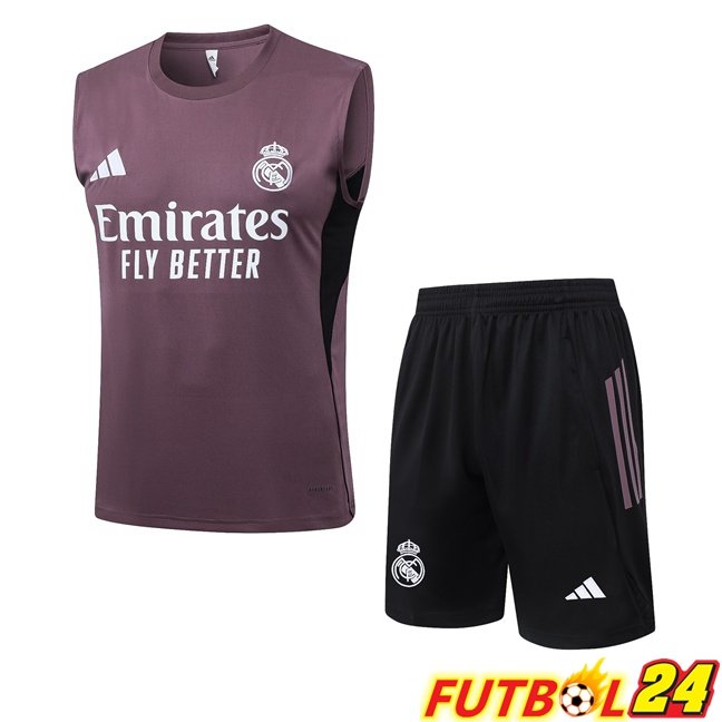 Chalecos De Futbol Real Madrid + Cortos Púrpura 2026/2027