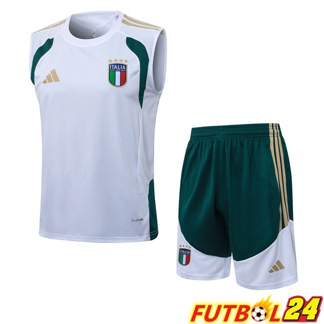 Chalecos De Futbol Italia + Cortos Blanco 2026/2027