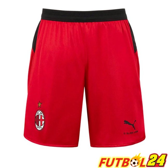 Cortos de Futbol AC Milan Primera Rojo 2025/2026
