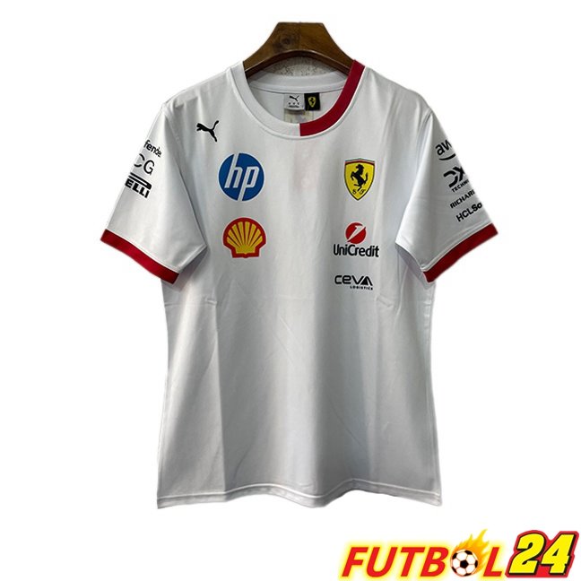 Camiseta Formule 1 Ferrari Blanco 2025/2026