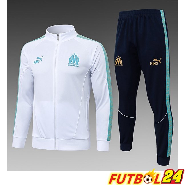 Chandal Equipos De Futbol - Chaqueta Marsella OM Ninos Blanco 2026/2027