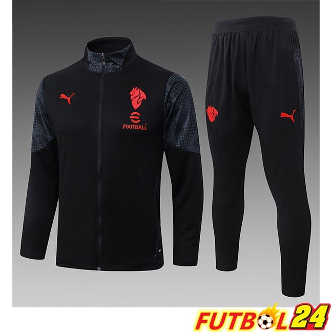 Chandal Equipos De Futbol - Chaqueta AC Milan Ninos Negro 2026/2027