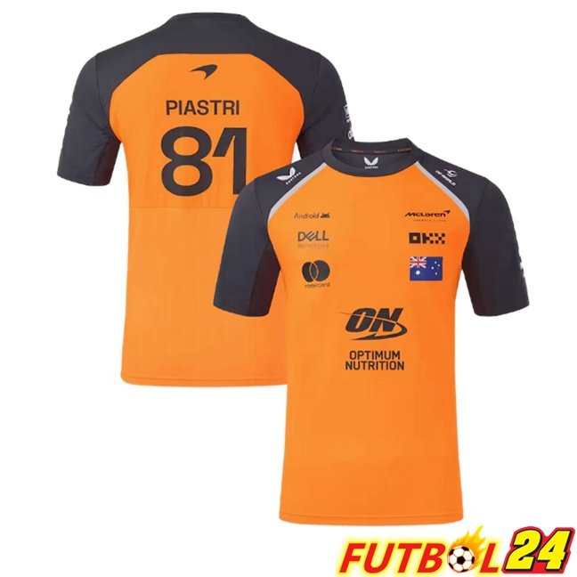 Camiseta Formule 1 McLaren (PIASTRI 81) Naranja Azul Real 2025/2026