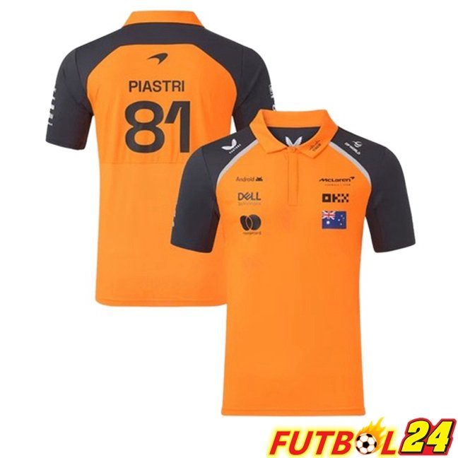Polo Formule 1 McLaren (PIASTRI 81) Naranja Azul Real 2025/2026
