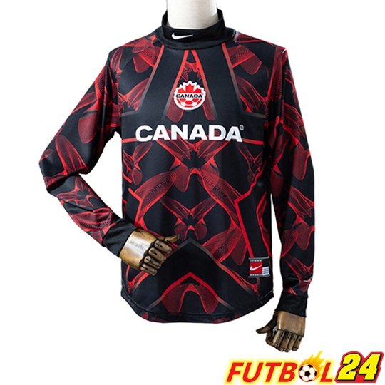 Camisetas De Futbol Canada Manga Larga Portero Negro/Rojo 2026/2027