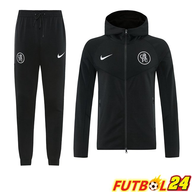 Chandal Futbol - Sudadera Con Capucha FC Chelsea Negro 2026/2027