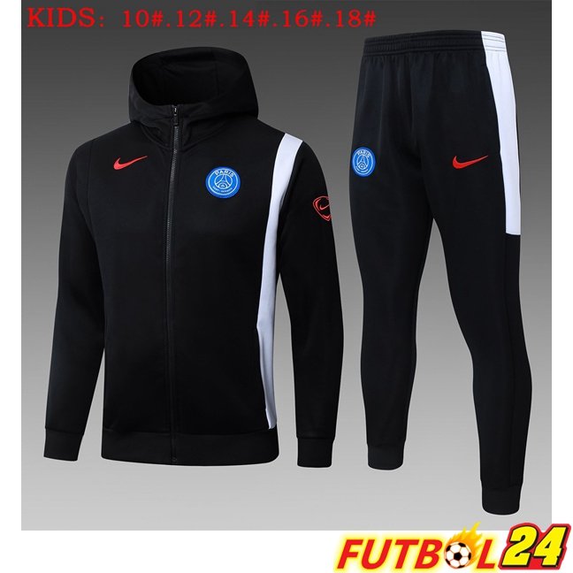 Chaqueta Con Capucha Chandal Futbol Paris PSG Ninos Negro 2026/2027