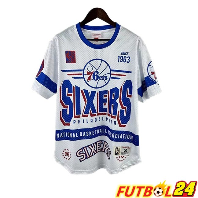 Camiseta NBA Philadelphia 76ers Edición Especial Retro Blanco Azul 2025/2026