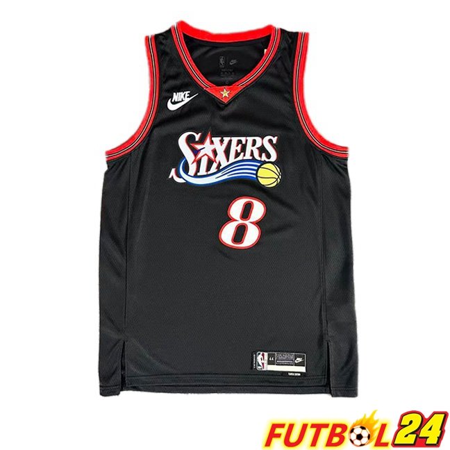 Camiseta NBA Philadelphia 76ers (Paul George 8) Negro 2025/2026
