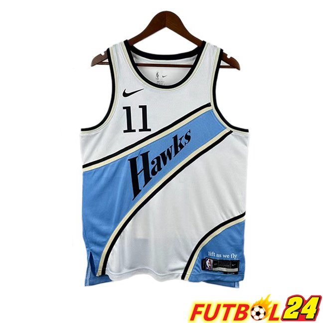 Camiseta NBA Atlanta Hawks (Trae Young 3) Azul Blanco 2024/2025