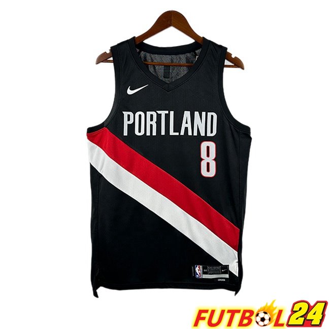 Camiseta NBA Portland Trail Blazers (Deni Avdija 8) Negro 2025/2026