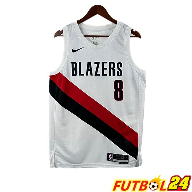 Camiseta NBA Portland Trail Blazers (Deni Avdija 8) Blanco 2025/2026