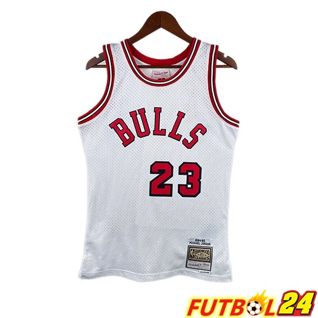 Camiseta NBA Chicago Bulls (Michael Jordan 23) Retro Blanco 1984-1985