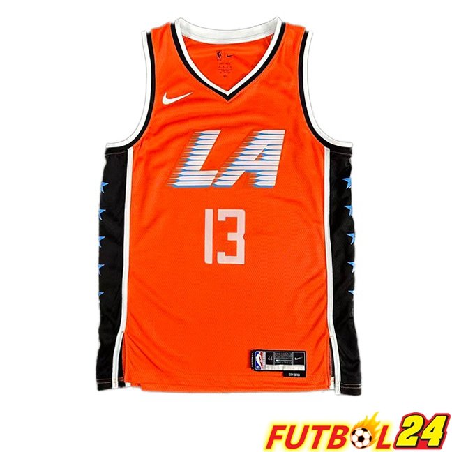 Camiseta NBA Los Angeles Clippers (Paul George 13) Naranja 2025/2026