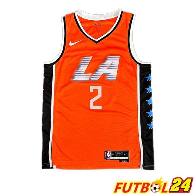 Camiseta NBA Los Angeles Clippers (Kawhi Leonard 2) Naranja 2025/2026