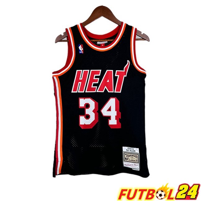 Camiseta NBA Miami Heat (Ray Allen 34) Retro Negro 2013-2014