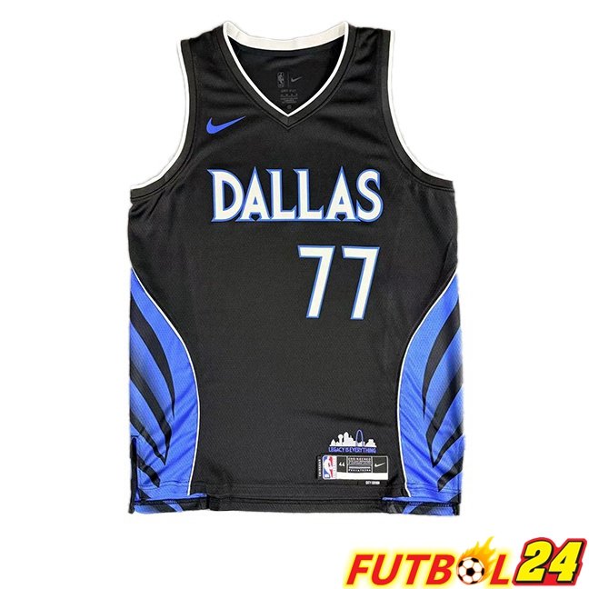 Camiseta NBA Dallas Mavericks (Luka Dončić 77) Negro 2025/2026