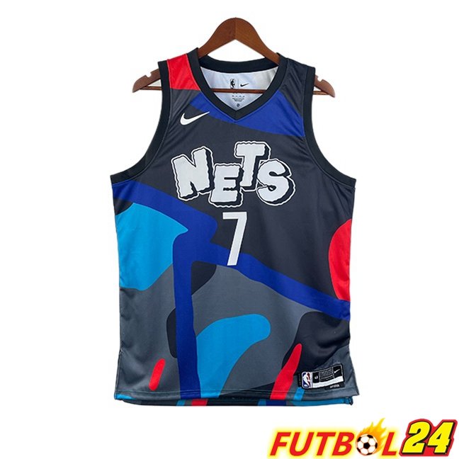 Camiseta NBA Brooklyn Nets (Kevin Durant 7) Azul Negro 2024/2025