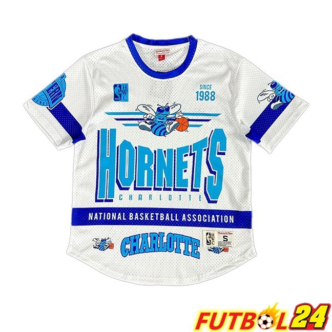 Camiseta NBA Charlotte Hornets Edición Especial Retro Blanco Azul 2025/2026