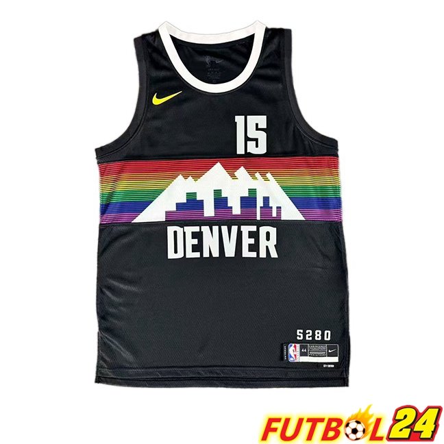 Camiseta NBA Denver Nuggets (Nikola Jokić 15) Negro 2025/2026