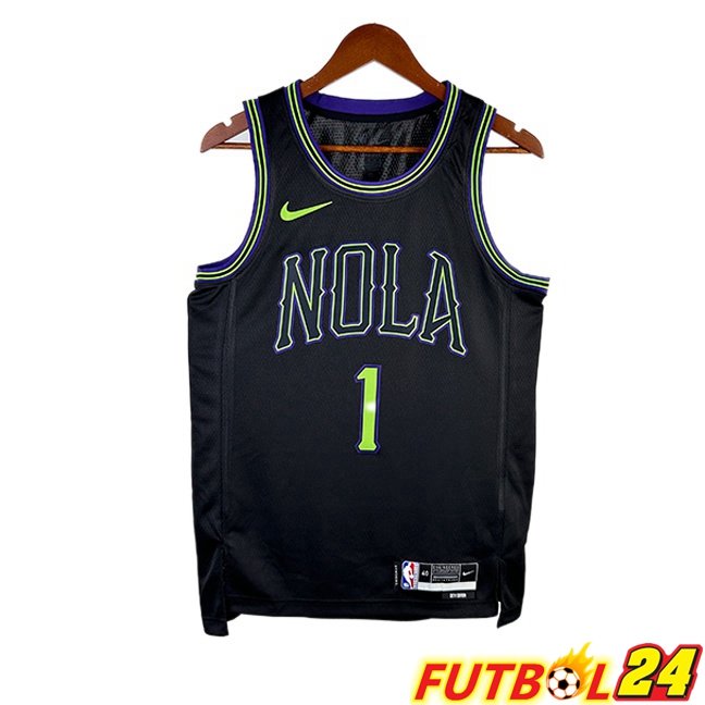 Camiseta NBA New Orleans Pelicans (Zion Williamson 1) Negro 2025/2026