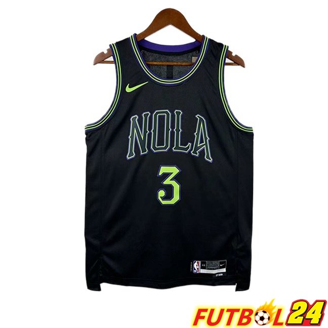 Camiseta NBA New Orleans Pelicans (Jordan Poole 3) Negro 2025/2026