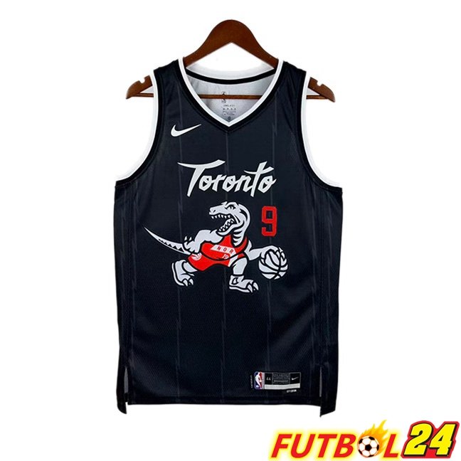 Camiseta NBA Toronto Raptors (RJ Barrett 9) Negro 2025/2026