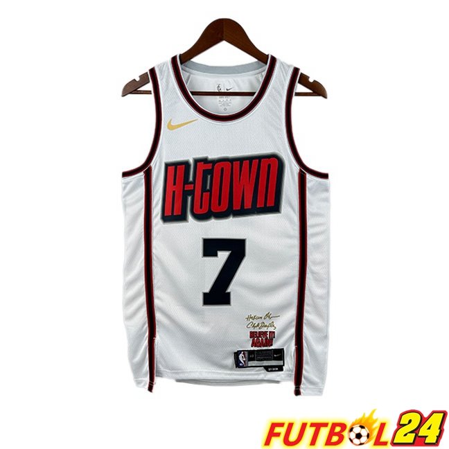 Camiseta NBA Houston Rockets (Kevin Durant 7) Blanco 2024/2025