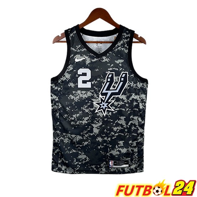 Camiseta NBA San Antonio Spurs (Kawhi Leonard 2) Edición Especial Negro 2025/2026