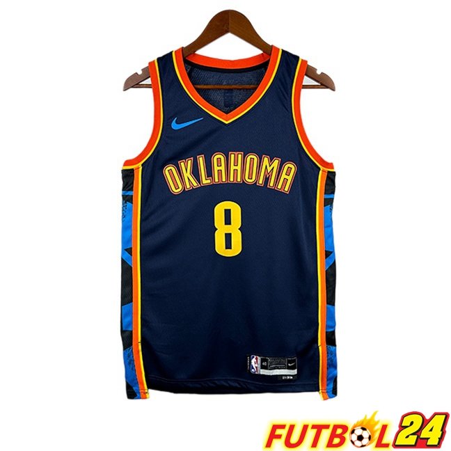 Camiseta NBA Oklahoma City Thunder (Jalen Williams 8) Negro 2024/2025