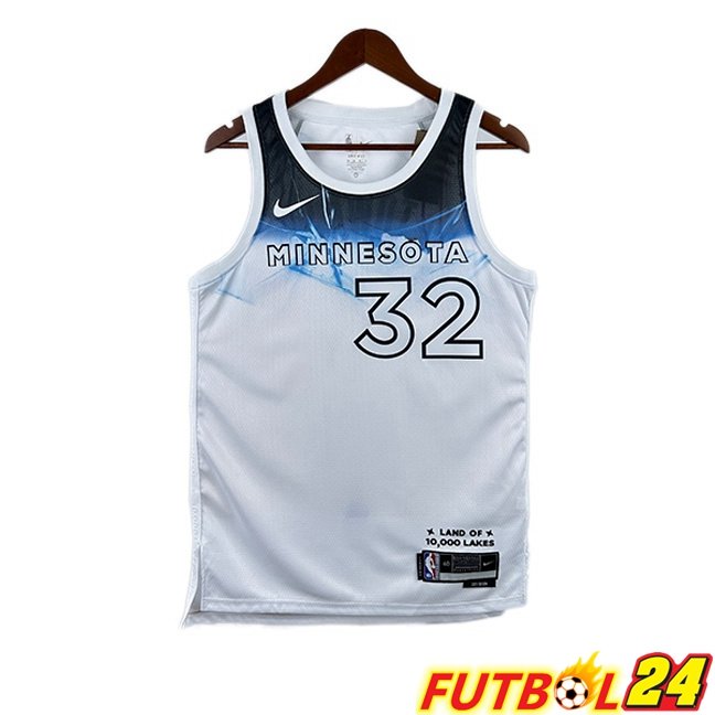 Camiseta NBA Minnesota Timberwolves (Karl-Anthony Towns 32) Blanco 2024/2025