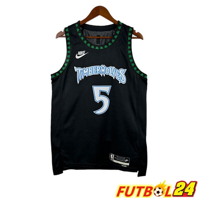 Camiseta NBA Minnesota Timberwolves (Anthony Edwards 5) Negro 2025/2026