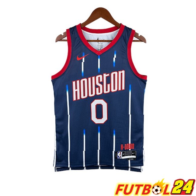 Camiseta NBA Houston Rockets (Russell Westbrook 0) Azul Real 2022/2023