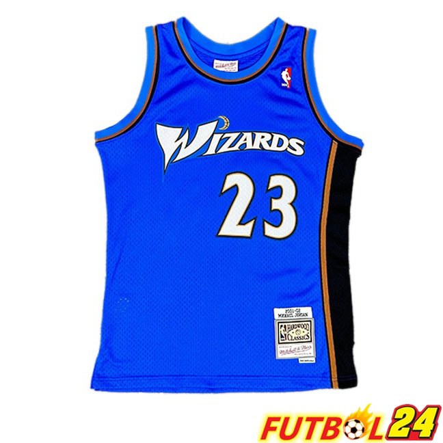 Camiseta NBA Washington Wizards (Michael Jordan 23) Retro Azul 2001-2002