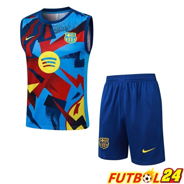 Chalecos De Futbol FC Barcelona + Cortos Azul Rojo 2026/2027