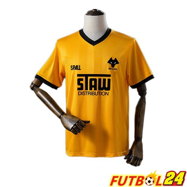 Camisetas De Futbol Wolves Retro Primera Amarillo 1986-1988