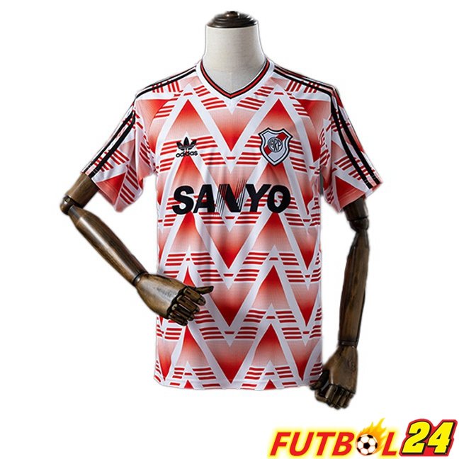 Camisetas De Futbol River Plate Retro Segunda Naranja Blanco 1992-1993